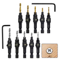 5pcs Countersink Drill Woodworking Drill Bit Set Drilling Pilot Holes for Screw Sizes #5 #6 #8 #10 #12 Carpentry Tools