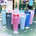 2022 Promotion 710ml/24oz Colorful Tumbler Cup with Straw for Coffee Milk Tea and Juice