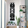Bohemia Tassel Phase Tapestry Black White Tarot Wall Hanging Decor Lunar Eclipse Changing Sun Moon Art Tapestry for Home Bedroom