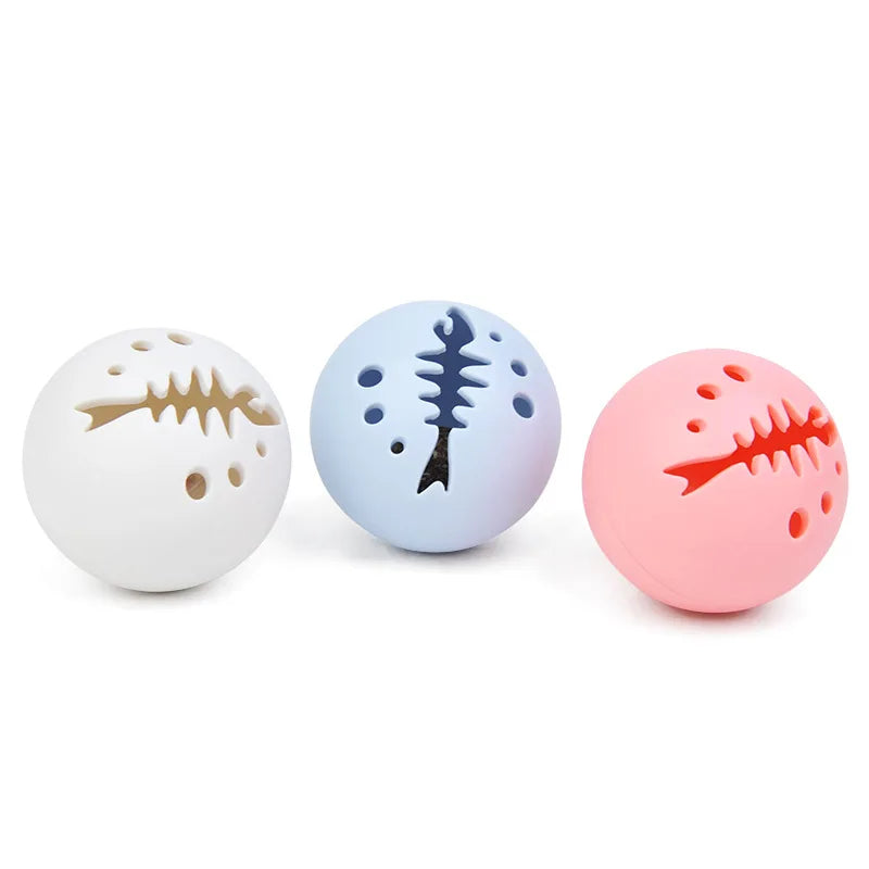 Hellomoon Korean Style Self-play Cat Balls Set With Bell Catnip Glowing Ball Pet Cat Interactive Toy