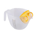 Double Sided Graduated Measuring Cup with Filter Plate 900ml Transparent Filter Measuring Cup