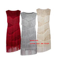 Ecowalson  Women's Flapper Dresses 1920s Sequin Beaded Fringed Great Gatsby Dress