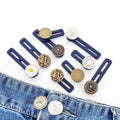 Metal Rubber Elastic Jeans Extend No Sew Buttons Extender Shank Plating 54mm Length Custom Logo Multi-color