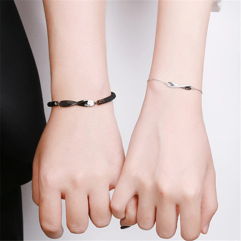 Hot Sale Handmade Jewelry Mobius Rope Chain Bracelet Couple Braided Bracelets Wholesale