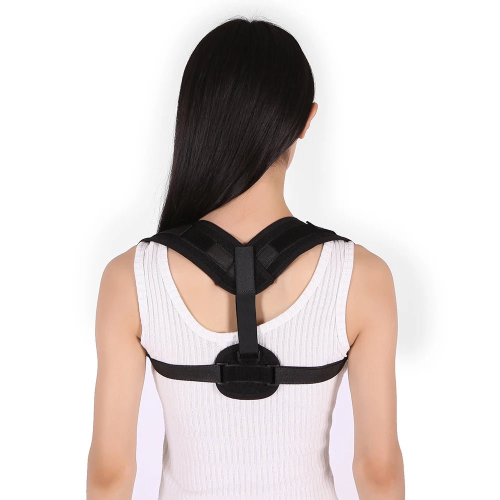 Back Straightener Posture Corrector with Ojeras Clavicle Support Lumbar Shoulder Pain Correction Brace Belt