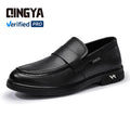 GUYISA SRC Black Chef's Shoes with Microfiber Upper and Rubber Outsole Non-Slip Design