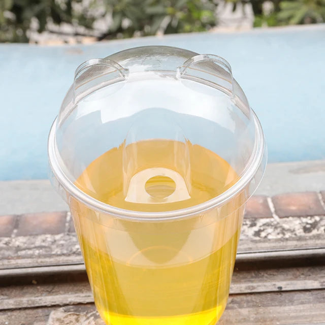 Wholesale 90mm Disposable Recycled Transparent Plug Stopper Panda Shape No Spill PET Injection Molded Lids for Beverage Cups