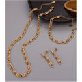 Rolled up Chunky Chain Necklaces 18K Gold Plated Chokers Necklace Plain Vintage Minimalist Stainless Steel Jewelry Set 2021 Hot