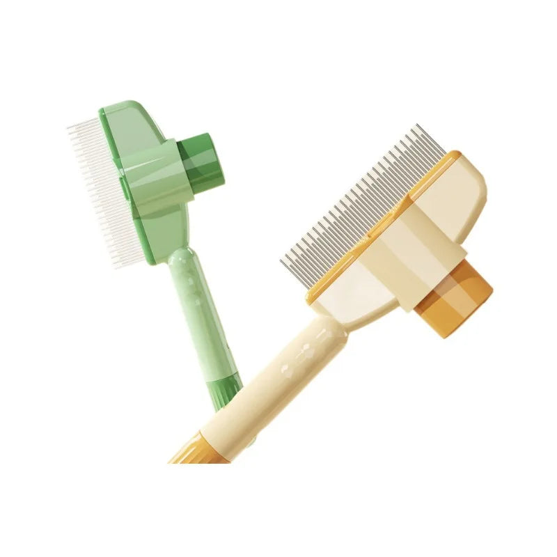 One-Button Floating Plastic Hair Comb for Cat & Dog Grooming Eco-Friendly Pet Supplies for Easy Hair Removal & Cleaning