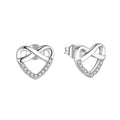 YH JEWELLERY Woman 925 Sterling Silver Hollow Love Heart Shaped Post Custom Moissanite Stud Earring