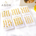 Fashion Gold Plated 316L Stainless Steel Stud Earrings Small Stud Earrings 10 Pair/set Ladies Custom Stud Earrings Set