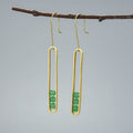 925 Pure Sterling Silver Elliptical Minimalist Beaded Earrings 2023 Handmade Fine Jewelry