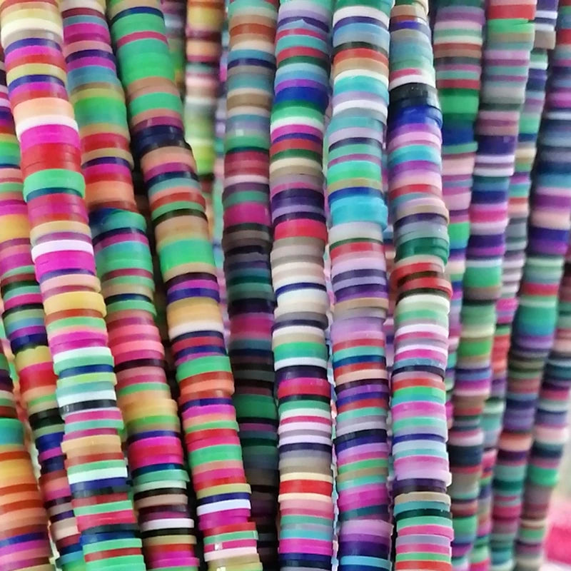 1mm Thickness Spacer Beads Round Polymer Clay Beads for DIY Jewelry Making