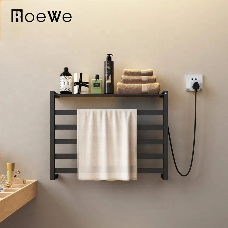 Roewe Smart Towel Warmer Rail Modern Stainless Towel Dryer Bathroom Electric Towel Heater Rack