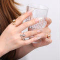 Chris April Minimalist Stainless Steel PVD Plated Custom Vermeil Adjustable Bead Ring