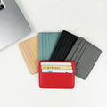 Promotion Cheapest Men and Woman Gift Personalized Custom logo Slim PU Leather Wallet Credit Card Holder
