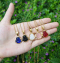 Wholesale 18K PVD Gold Plated Stainless Steel Jewelry Colorful Glass Maitreya Buddha Pendant Necklace Men Women