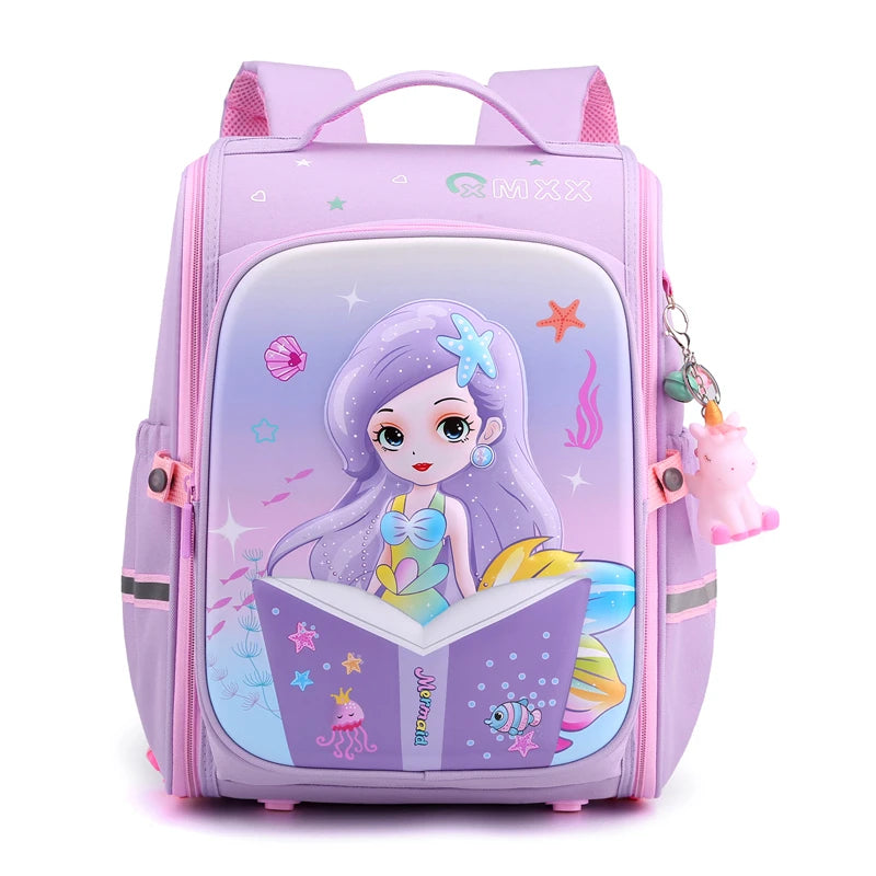 New Designer 600D Waterproof School Backpack for Boys and Girls Primary School Bag with Polyester Lining and Zipper Closure