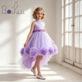 European Style Cotton Party Dress Girls Bright Bow Dresses for Girls of 10 Year Old Big Flower Girls Party Dresses