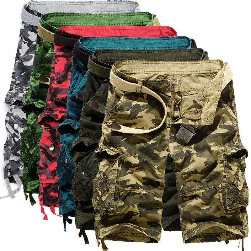 Loose-fitting Camouflage Oversize Cargo Shorts Multi-pocket Summer Men's Casual Multi Pockets Shorts Cotton Cargo Shorts