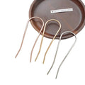 Alloy Metal Simple Women Hair Pin Accessories Gold Painting Shiny U-shape Hair Stick All Match Temperament Hairpin for Long Hair