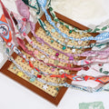 G4497 Wholesale Convertible Silk Scarf Necklace with Charms Adjustable Statement Jewelry Rhinestone Flower Heart Charms Necklace