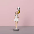 Fashion Home Decor Holding Balloon Girls Figurine Resin Decoration Bedroom for Teen Girls Gifts