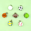 Premium 3D Designer Keychain Featuring Basketball and Football Unique Sports-themed Keyring for Stylish Fans and Gift Buyers