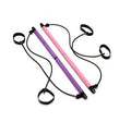 Gym Equipment Portable Adjustable Fitness Exercise 3 Sections Resistance Band Yoga Pilates Bar Kit