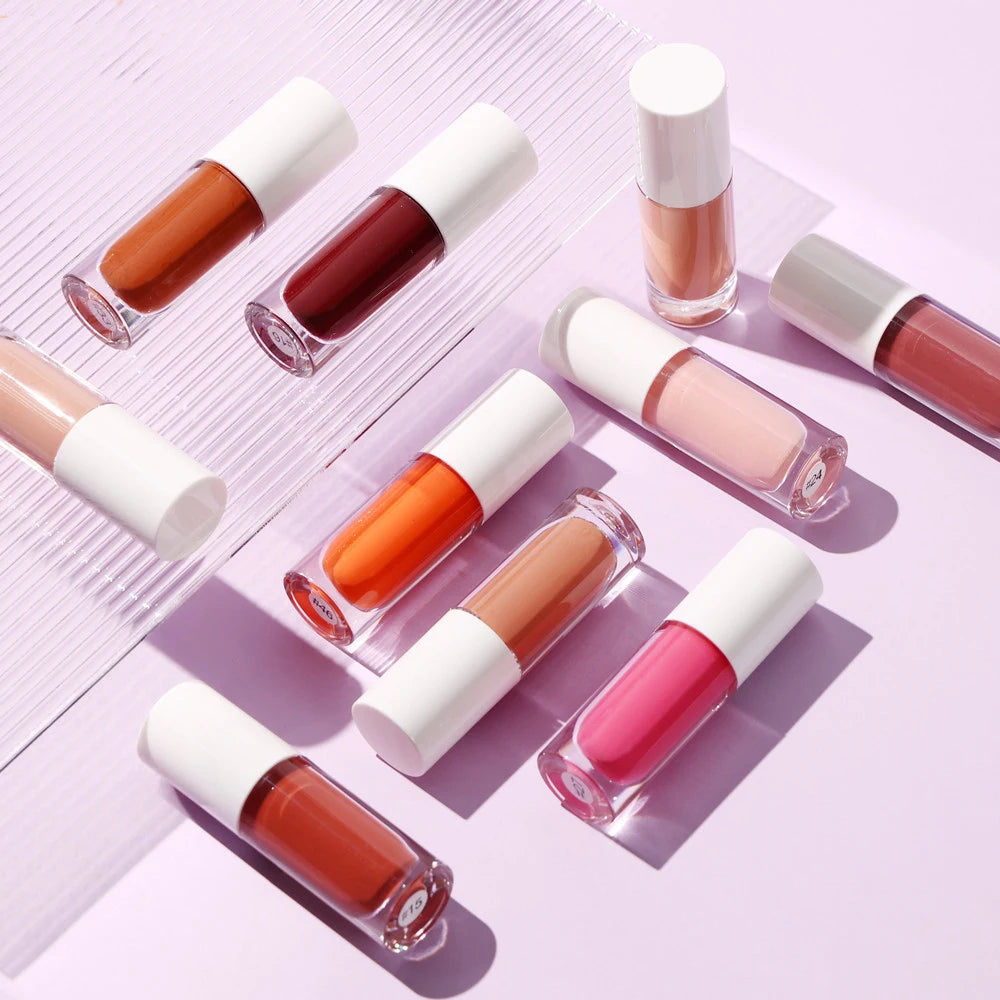 Lip Makeup 57 Shades Large Stock Cosmetics Vegan Customize logo Liquid Lipstick