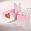 Vegan Moisturizing 3pcs Color Changing Plumping Lip Oil Kit With Free Box Fruit Flavor Private Label Full Clear Tube Lip Oil Set