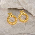 NEW THORN TWIST UNIQUE DESIGN EARRINGS 2025 Dazan New Winter HOT 18k Gold Plated Hypoallergenic Stainless Steel OL Lady Jewelry