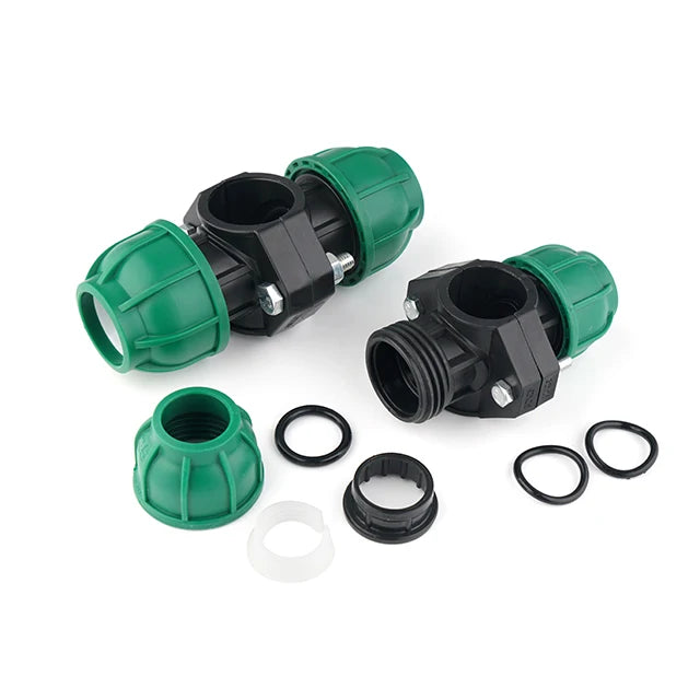 IRRIPLAST IRRITEC KEXING PN16 PN10  PP Double Base PP Compression Fittings PE Push Fit Quick Connector HDPE  Clamp Saddle