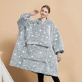 Home Textile China Oversized Sherpa Sweatshirt Wearable Mens Womens Hooded Glow in the Dark Luminous Hoodie Blanket MegaBDM