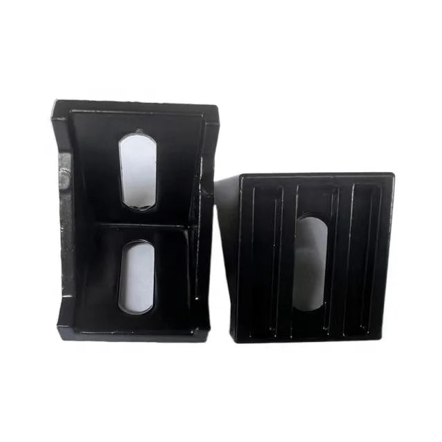 40 Series Right Angle Bracket Black Flat Mounting L Bracket Aluminum Alloy Triangle Structure
