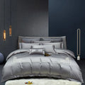 ODM/OEM European Style Satin 1800TC Egypt Cotton Grey Flat Bed Sheet pink Girl Embroidery Duvet Cover Bedding Set Manufacturer