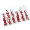 6size Round Crystal Rhinestones Flat Back Mixed Brilliant Lt.Siam Non Hotfix Stones for Nail Art Shoes Clothes