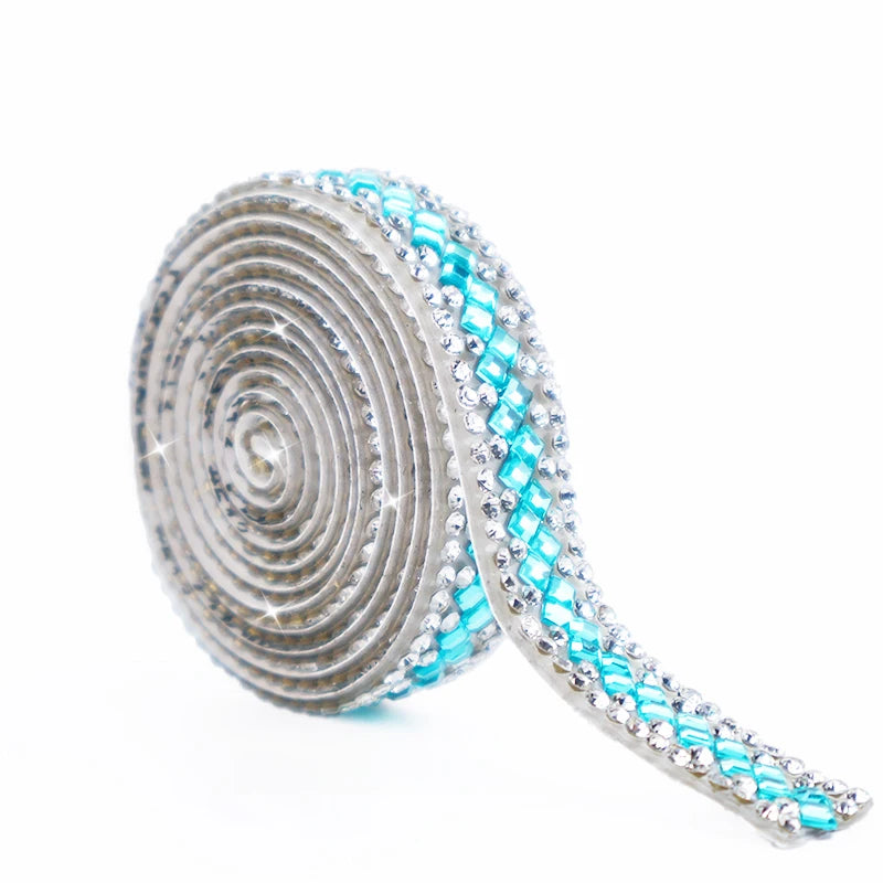 Colorful 3*3 Glass Rhinestone Sheet Hotfix Crystal Diamond Rhinestones StripTape Stress Appliques Trim for DIY Dress