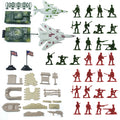 2024 Wholesale Cheap Mini Army Figures 55pcs WW2 Plastic Military Model Toys 3.5cm EN71 Certified with Tanks Planes