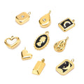 Fashion Jewelry Pendants Charms Fine Quality North Star Queen Face Love Heart for Necklace Bracelets Anklet Moon Stainless Steel