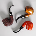Alligator Green Wooden Tobacco Pipe Bent Briar Different Treatment Colors Smoking Pipe