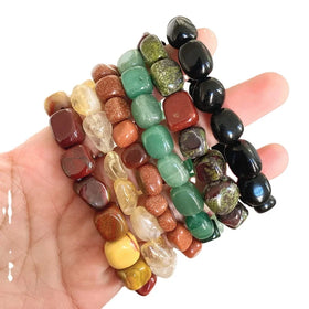 Wholesale Natural Crystal Healing Stones Crystal Bracelet Beads