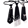 JK Ladies' Light Luxury Elastic Tie Black Team Gift Bow Tie Accessories