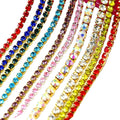 Factory Wholesale Diy Craft Accessories Diamond Costume Embellishment Gold Claw Setting Glass Drill Crystals Chains Rhinestones