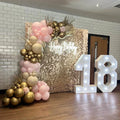 Champagne Shimmer Wall Panels Wedding Square Sequin Backdrop Party Events Stage Decoration Advertising Backdrop