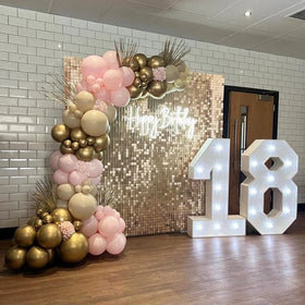 Champagne Shimmer Wall Panels Wedding Square Sequin Backdrop Party Events Stage Decoration Advertising Backdrop