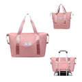 Hot Selling Wholesale Custom Polyester Yoga Gym Handle Pink Travel Luggage Interlayer Crossbody Ladies Cheap Travel Bags