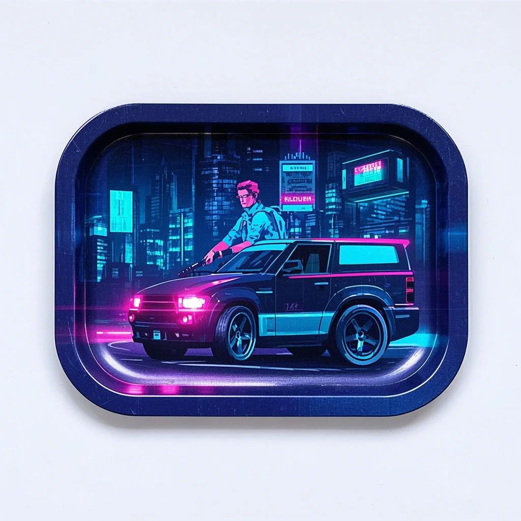 Customizable 0.35mm Tinplate Trays High Hardness Dual Sided Printing Pantone Colors Low MOQ Rolling Tray for Car