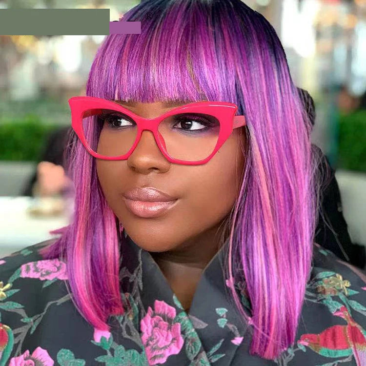 Free Sample Hot Sale UV400 Men Women Multiple Color Options Fashion Clear Lens Cat Eye Glasses Pc Custom Available Frame for