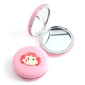 Silicone Animal Design Cute PU Pocket Mirror Custom Color Portable Makeup Mirror